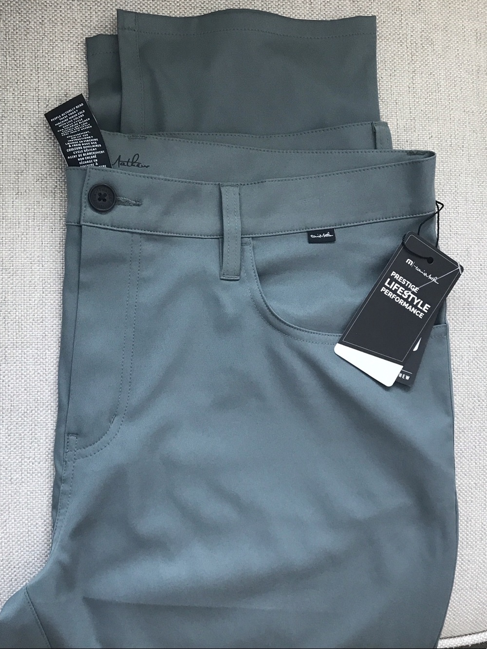 Travis Mathew Slate Green Performance Chinos